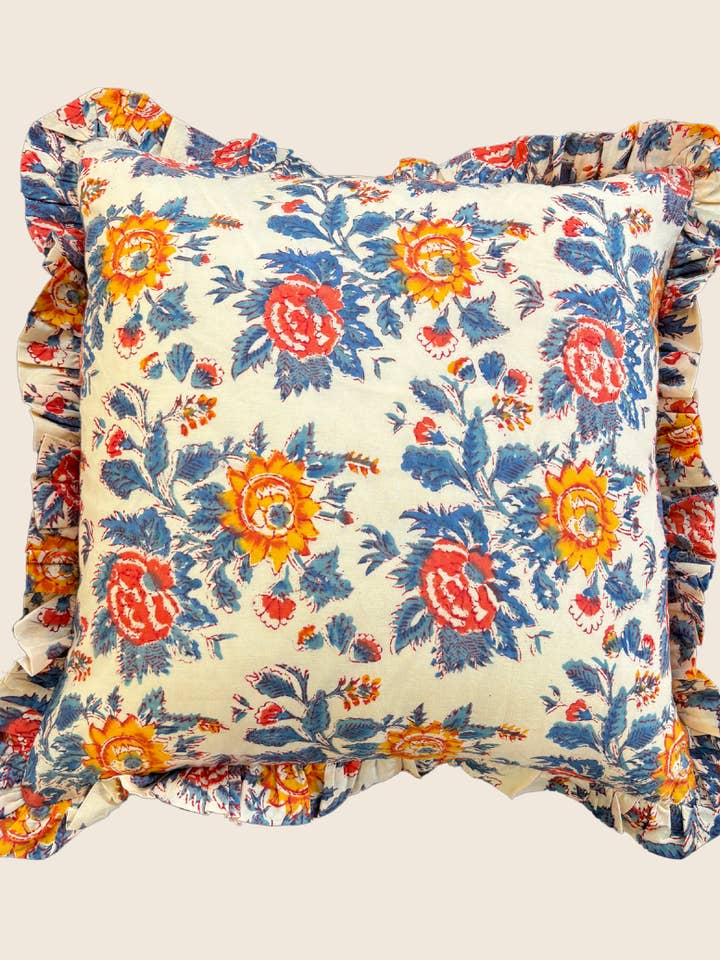Coussin Carré Souci Bleu pour la vente par Vivé