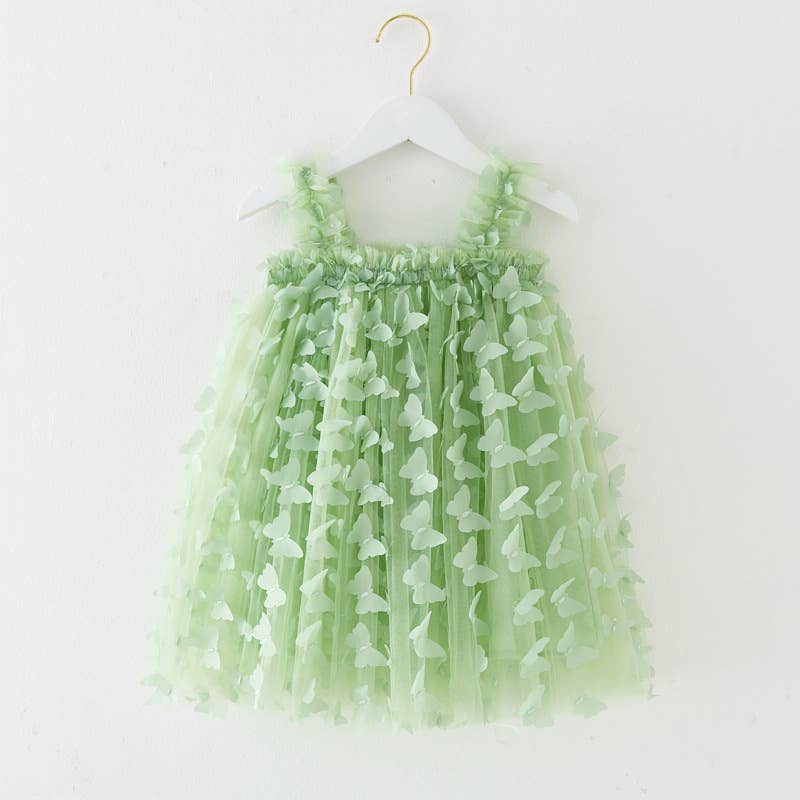 Little Trendy - Wholesale Dress - Kids - Girls 3D butterfly mesh Princess fairy dress 7