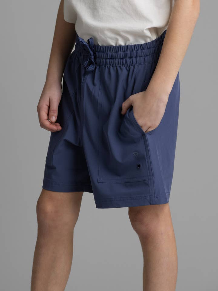 Unisex Kid's River Stretch Woven Hybrid Short for wholesale by LIV Outdoor