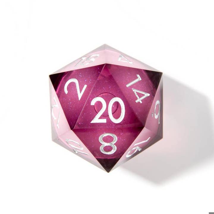 Tabletop Dominion Limited - Wholesale Dice - Moonbeam | 50mm D20 Dice | Oversized Liquid Core