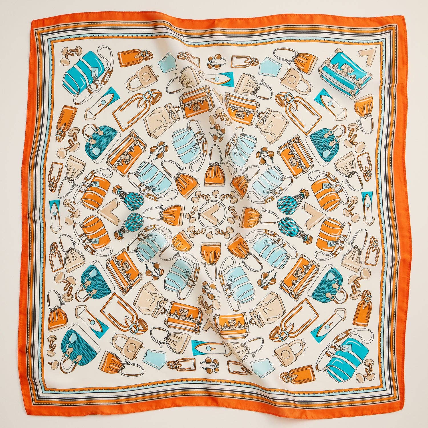 Frem - Wholesale Scarf - Women's - Chic Fashion-Inspired Square Silk Texture Scarf7