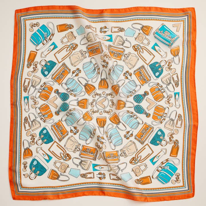 Frem - Wholesale Scarf - Women's - Chic Fashion-Inspired Square Silk Texture Scarf7