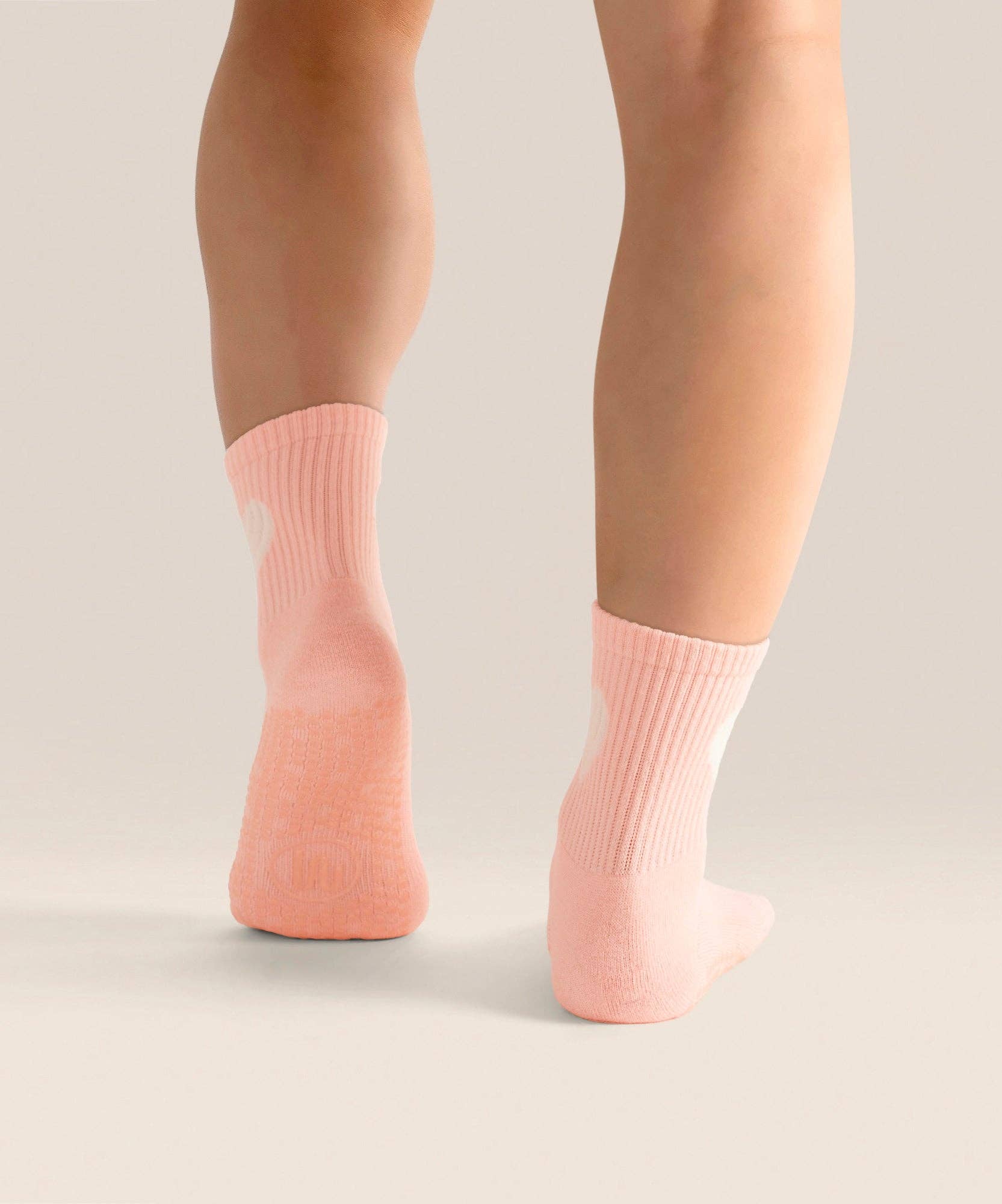 MoveActive - Wholesale Socks - Women's - Crew Non Slip Grip Socks - Strawberry Heart1