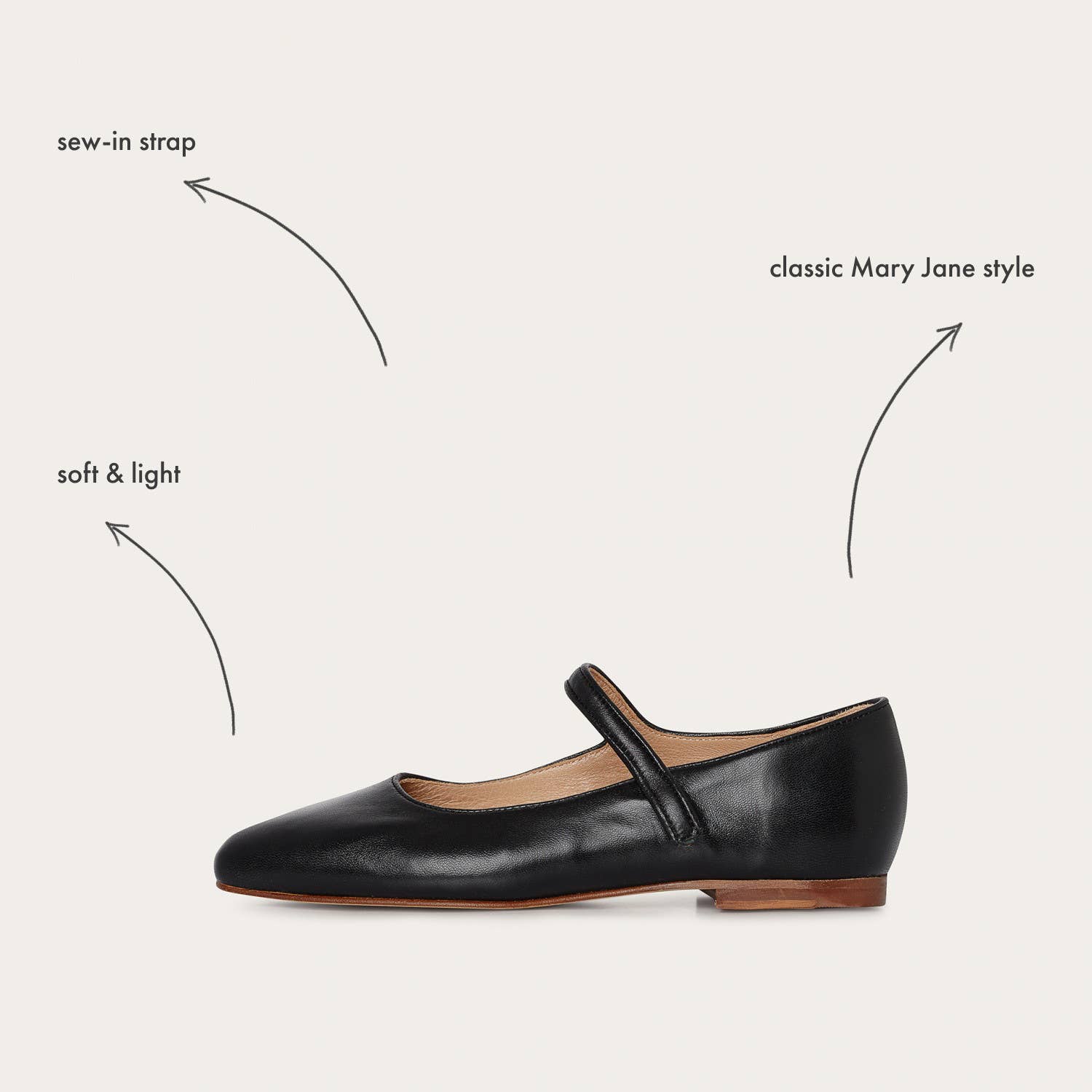 Pass Ballerina, black for wholesale on Faire11