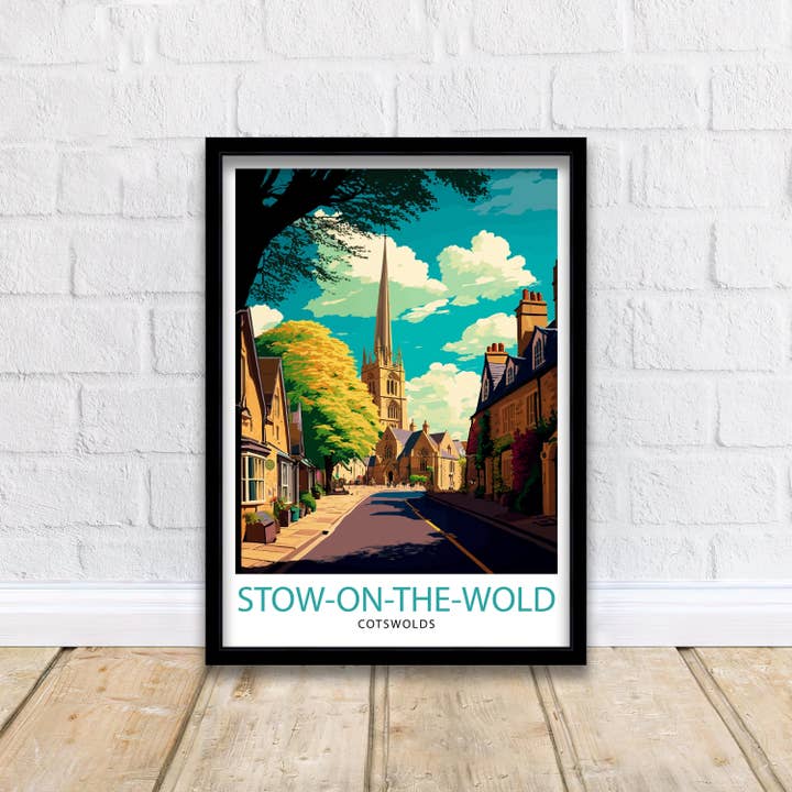 InkNPrintz – wholesale Art print – Stow on the Wold Travel Poster England5
