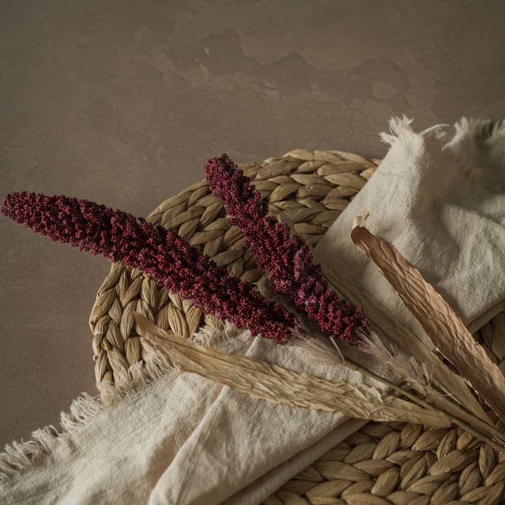 31" BURGUNDY SORGHUM SPRAY for wholesale by Ragon House