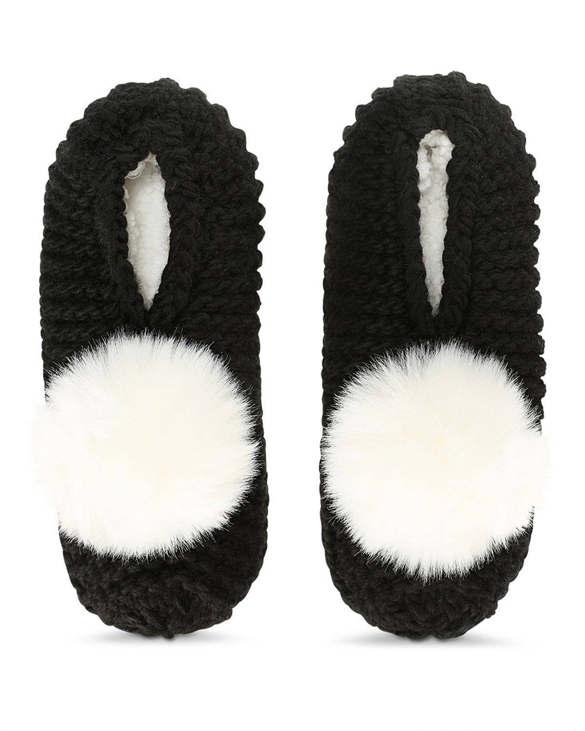 Infinity Classics International Inc. – wholesale Slippers – Women's – Women's Pom Pom Recycled Knit Sherpa Lined Slippers0