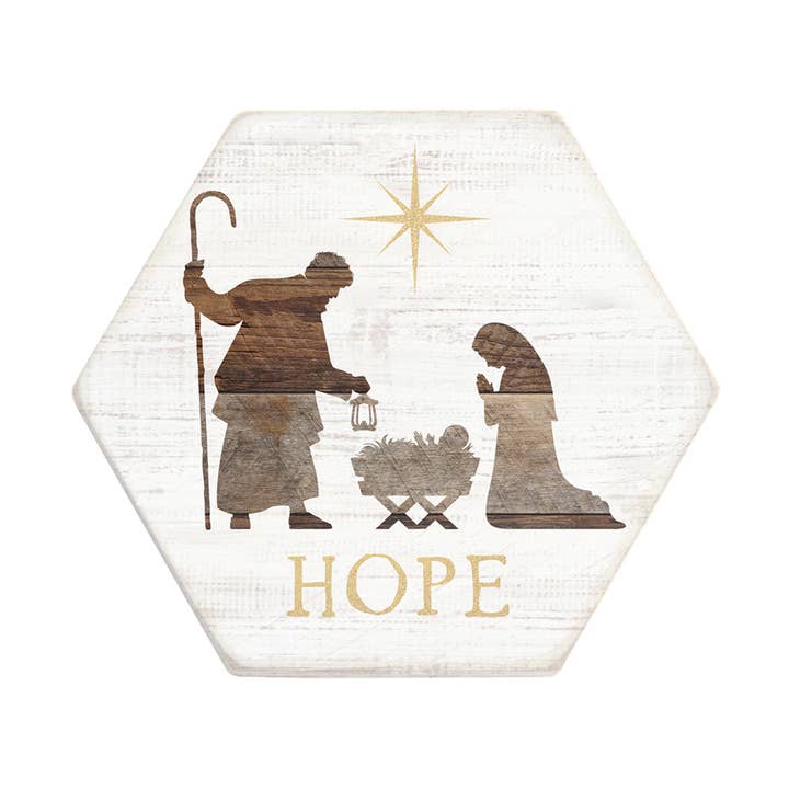 Nativity Hope - Porta-copos de favo de mel por atacado de Sincere Surroundings