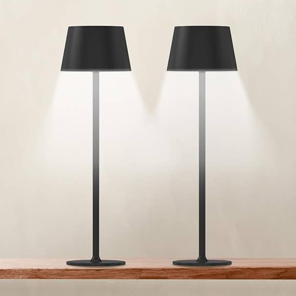 LivingTaste Home Inc - Wholesale Accent/Desk Lamp - 2-Pack Cordless 5000mAh Rechargeable LED Table Black Lamp0