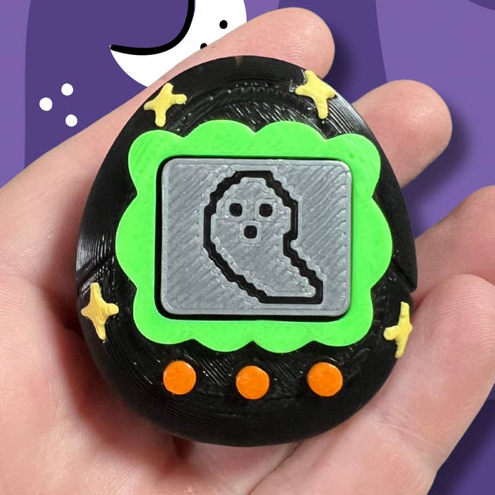 The Foxy Hipster - Wholesale Fidget Toy - Kids - Digital Pet Spooky Halloween Ghost Fidget Toy Clicker Keychain0