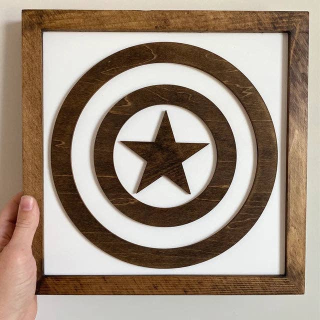 Nail and Hook Laser Cut Home Decor - Wholesale Sign - Superhero Wall Art  | 11x11 inch Wood Sign15