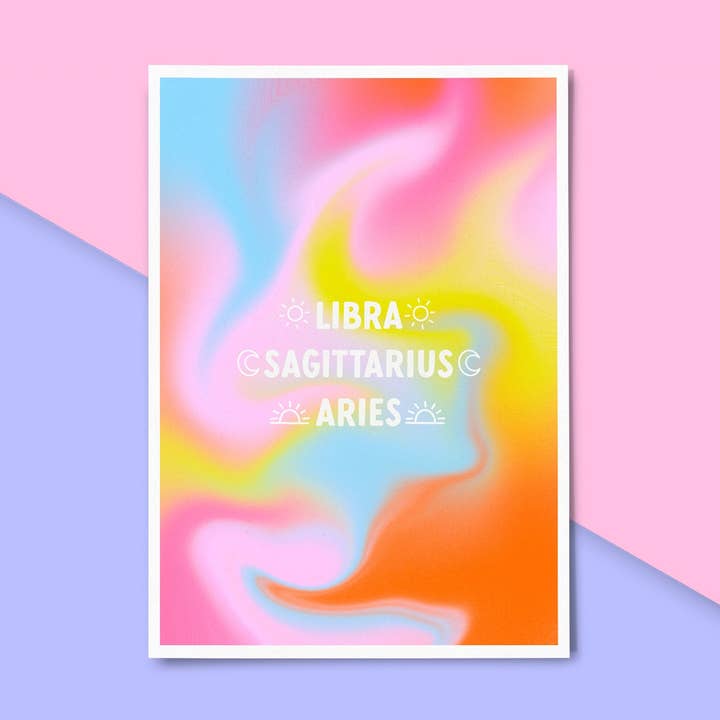 Stampa personalizzata del segno zodiacale per la vendita all'ingrosso da parte di Meg Garrod Art