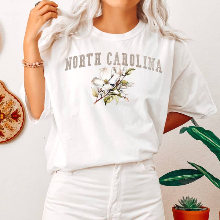 Refinery Number One LLC - Wholesale Screen Printed T-Shirt - Women's - North Carolina State Flower T-shirt
