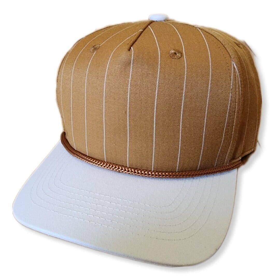 ThatsRad - Wholesale Flat Brim Cap - Unisex - Two Tone Pinstripe Snapback Rope Hat3