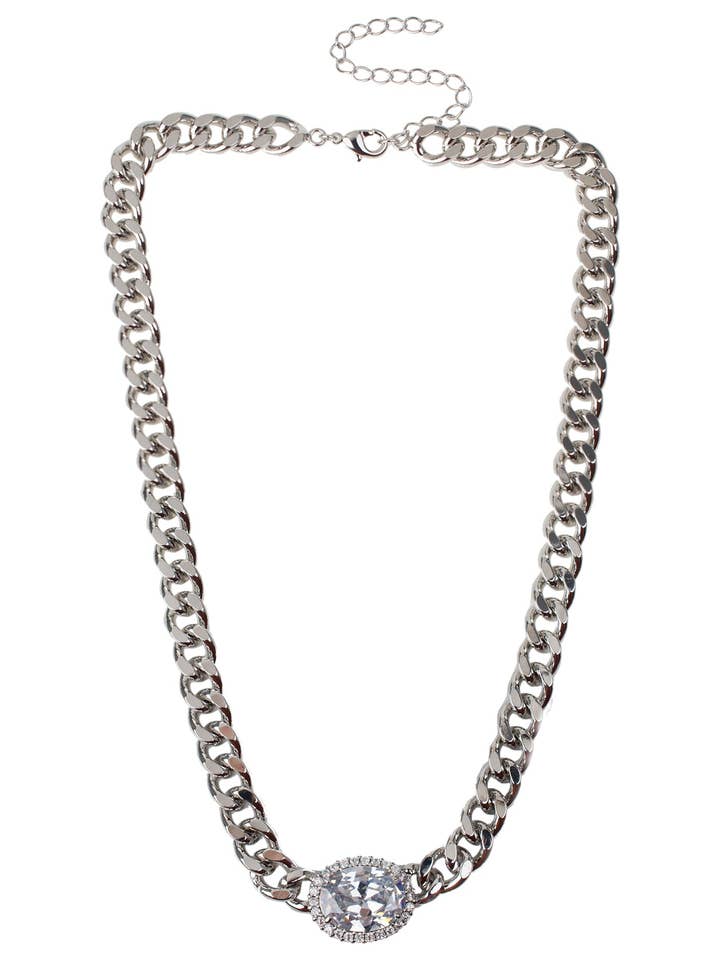 Ovale Zirkonia-Halskette für den Großhandel von CZ by Kenneth Jay Lane