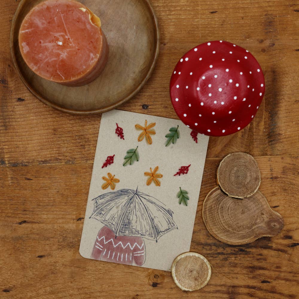 Rue de Pleine Lune – Großhandel Kreuzstich-/Stickzubehör – Stickkarte „Im Herbst“ – Stickset auf Papier2