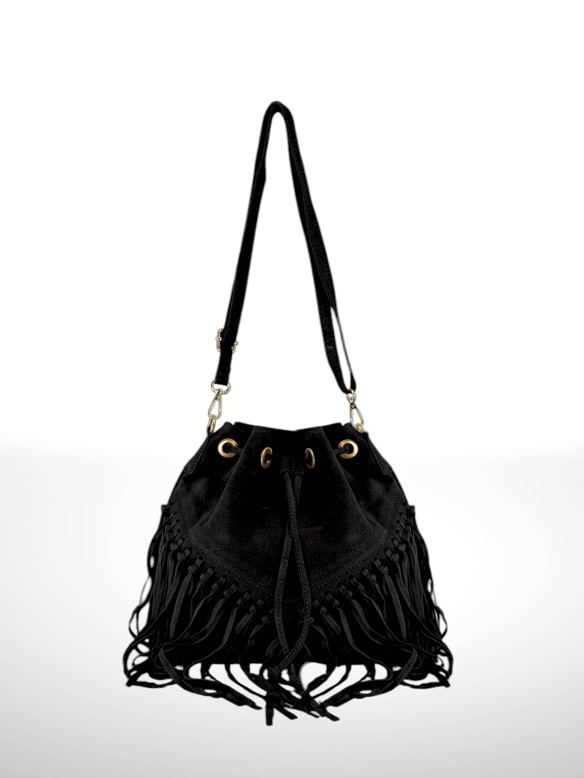 ITALIAN'S LEATHER – Großhandel Schultertasche – Damen – Emanuela Beuteltasche aus Wildleder 2204197