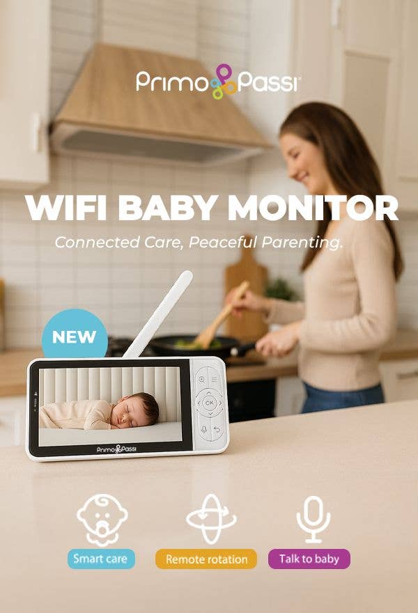 Primo Passi – Großhandel Babyphone mit Kamera – Primo Passi - Intelligenter WLAN-Baby-Monitor mit 5” HD-Bildschirm3