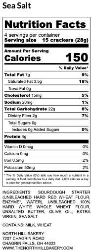 North Hill Bakery - Wholesale Crackers - Sea Salt Sourdough Crackers2