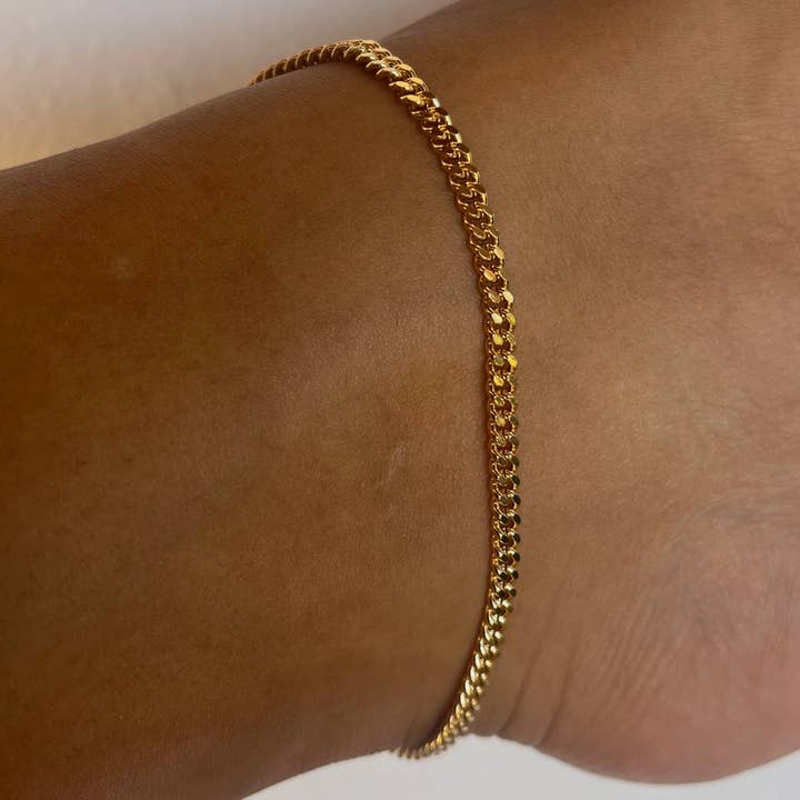 Cuban Link Chain Anklet for wholesale by B Jewels By Brit