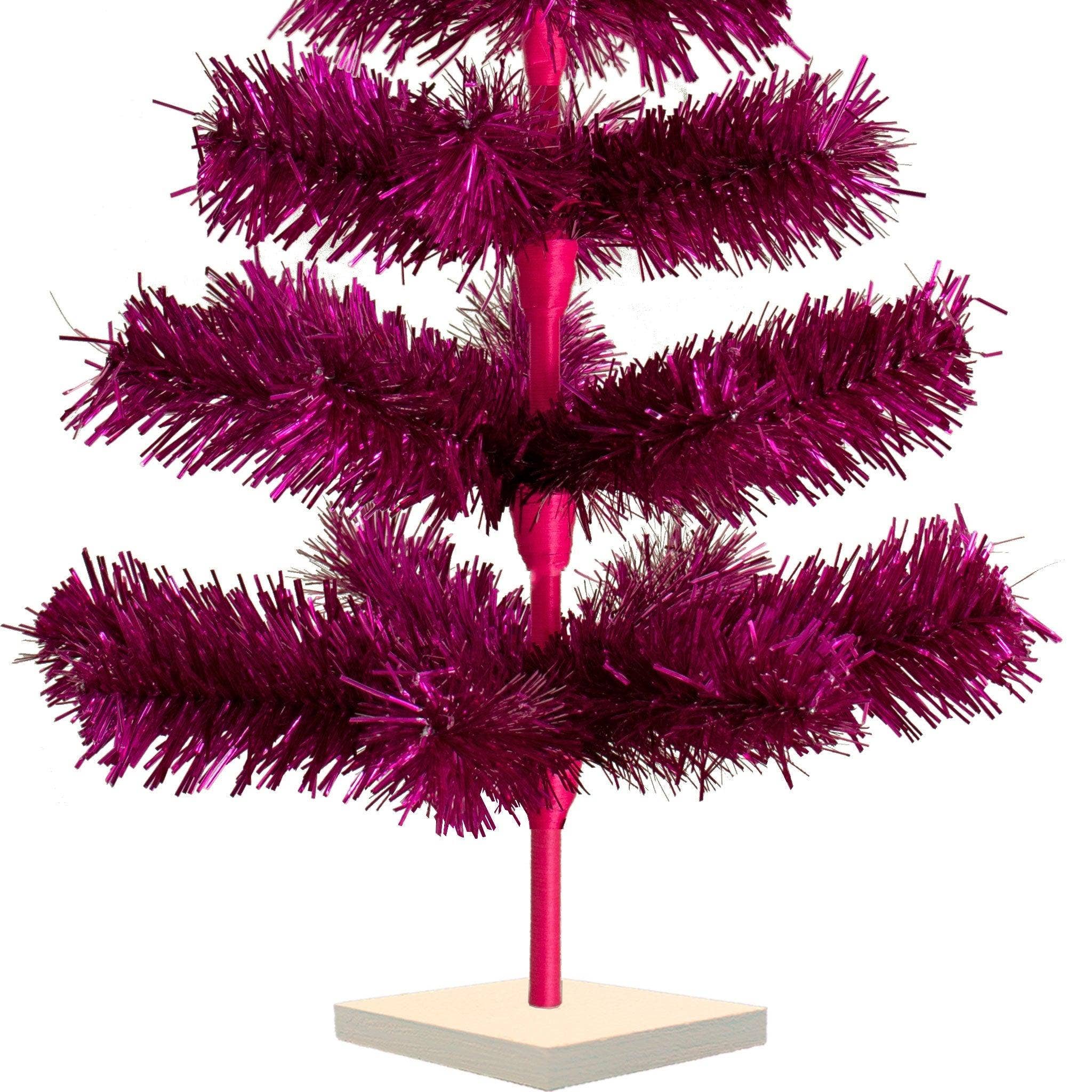 Lee Display - Wholesale Christmas Decoration - Fuchsia Tinsel Christmas Tree3