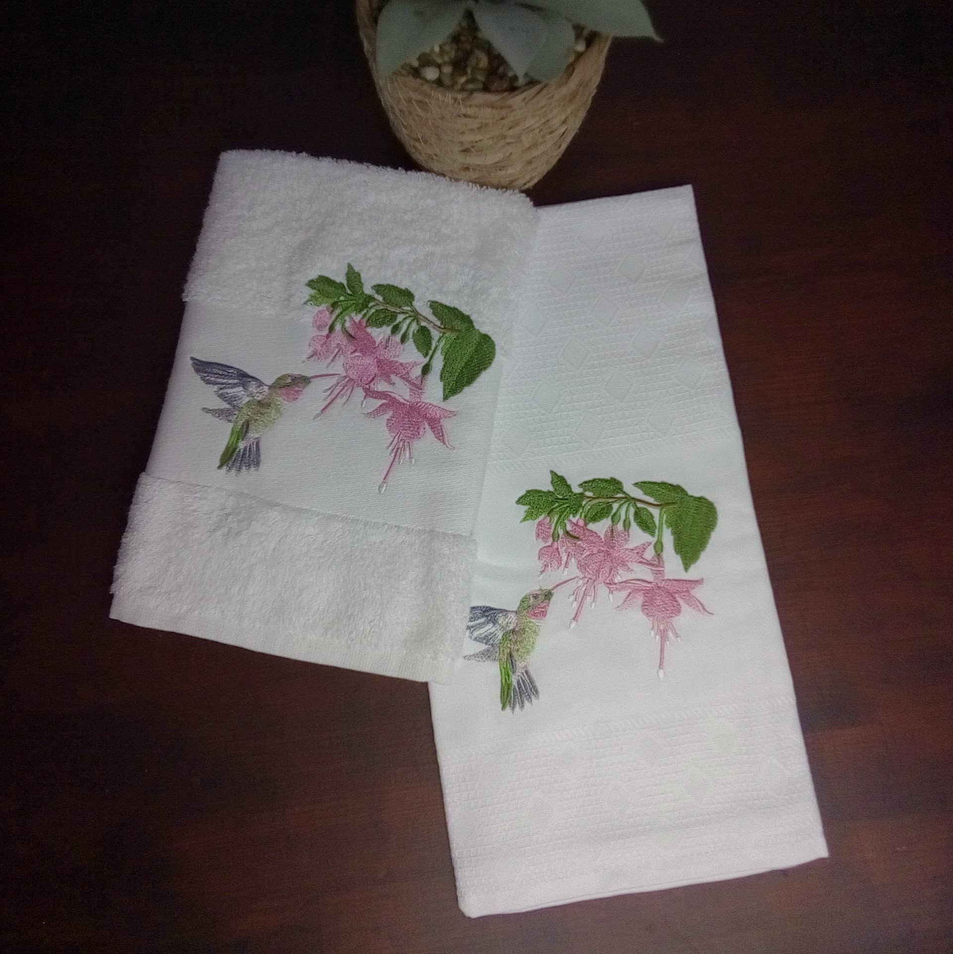 Nordlinen - Wholesale Tea Towel - Hummingbird Embroidery Towels For Face, Hand, Kitchen2
