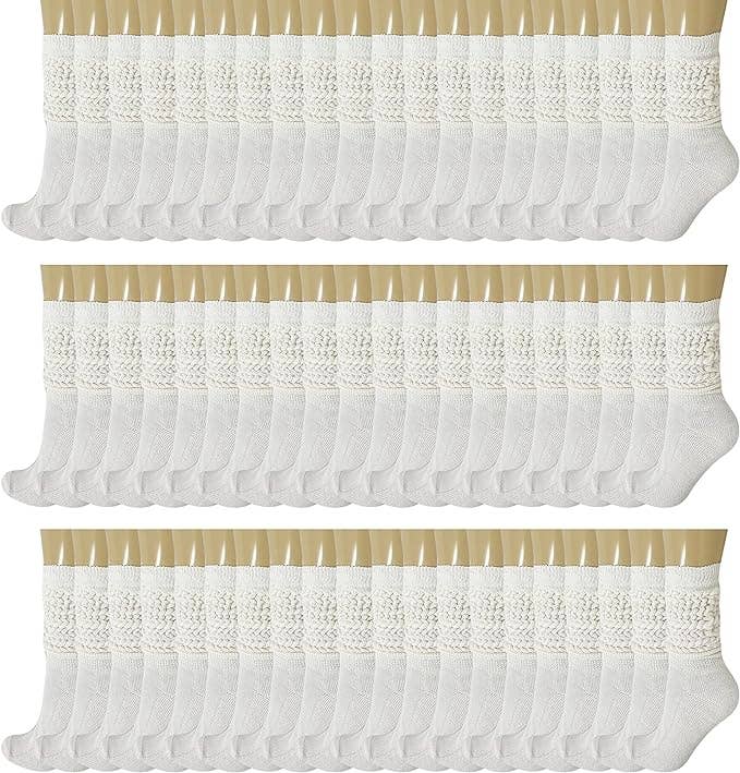 Mars Outlet Store LLC - Wholesale Socks - Women's - 120 Pairs Extra Long Heavy Slouch Cotton Socks, Size 5-1020