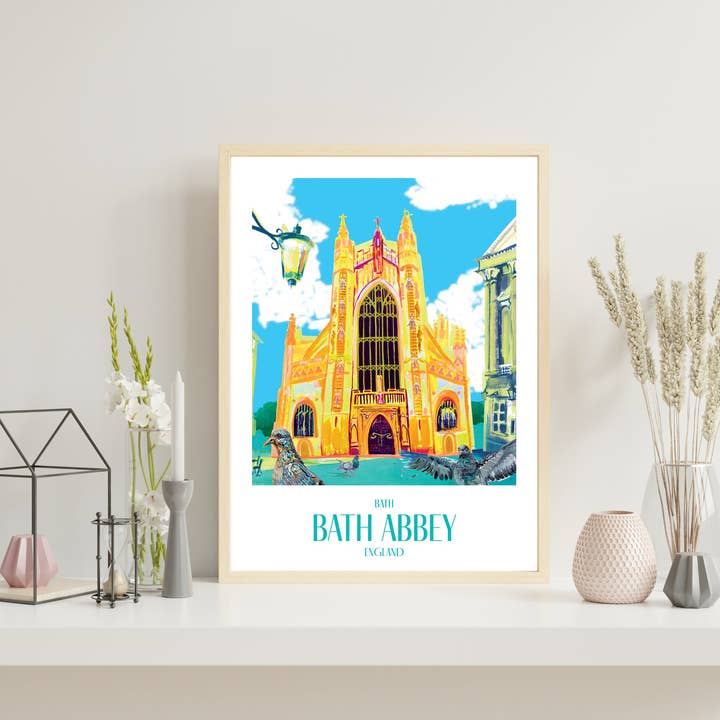 Póster de viaje Bath Abbey para venta al por mayor de The Fine Artist