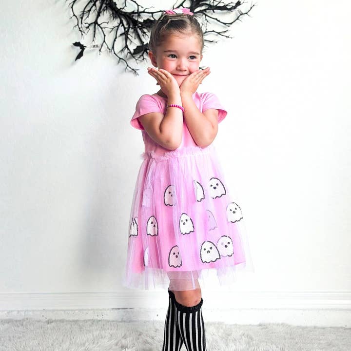 Sweet Wink - Wholesale Hair Bow - Kids - Girly Ghost Halloween Bow Clip - Kids Halloween Hair Clip