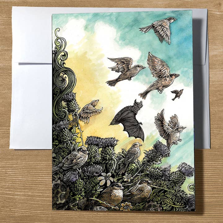 Earnest Bat among the sparrows for wholesale by Sunny Days