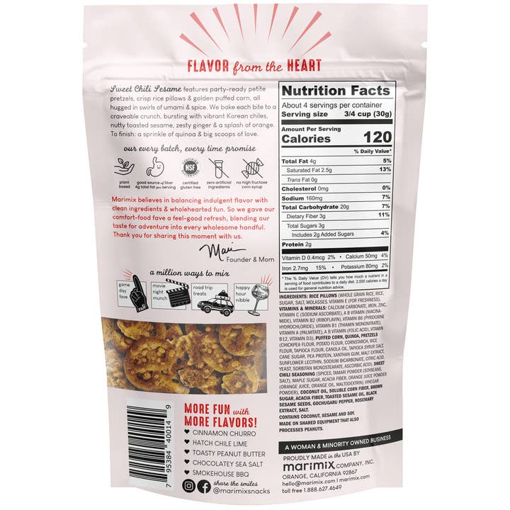 MARIMIX Crunch-Baked Snackmix - Wholesale Pretzels - Sweet Chili Sesame 1