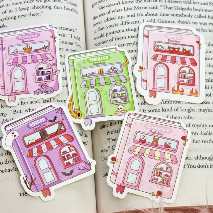 Bookish Stickers - Bookstore Tropes for wholesale by Be Kind Booktique