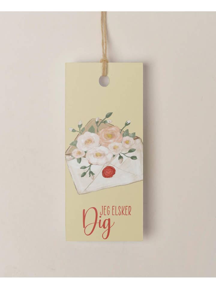 Jeg elsker dig - Hangtag for wholesale by Mouse and Pen Illustration ApS