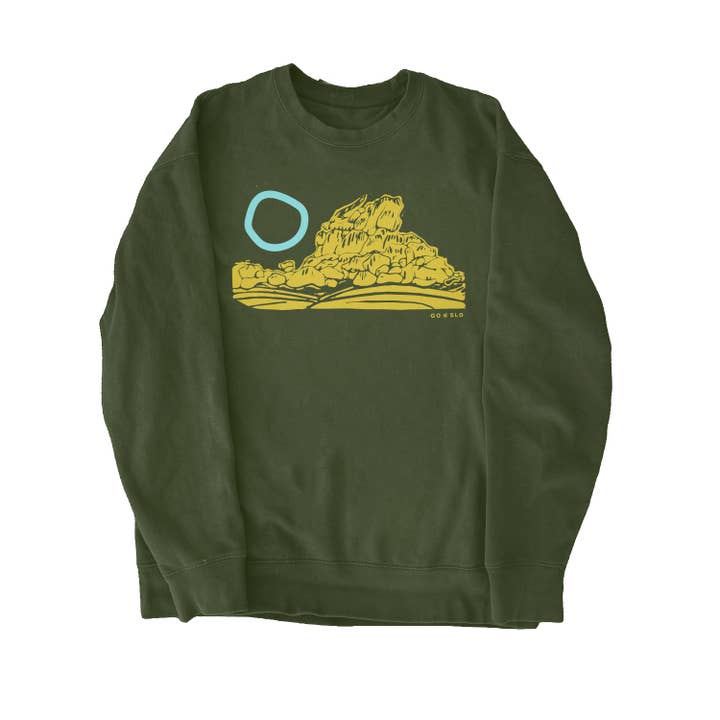 Vedauwoo Linocut Crew Sweatshirt for wholesale by Go Slo