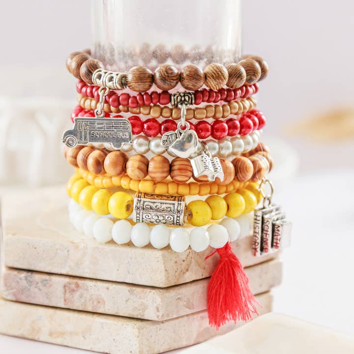 Handmade Beaded Bracelets Set - Teacher for wholesale by Bohemian Bracelets