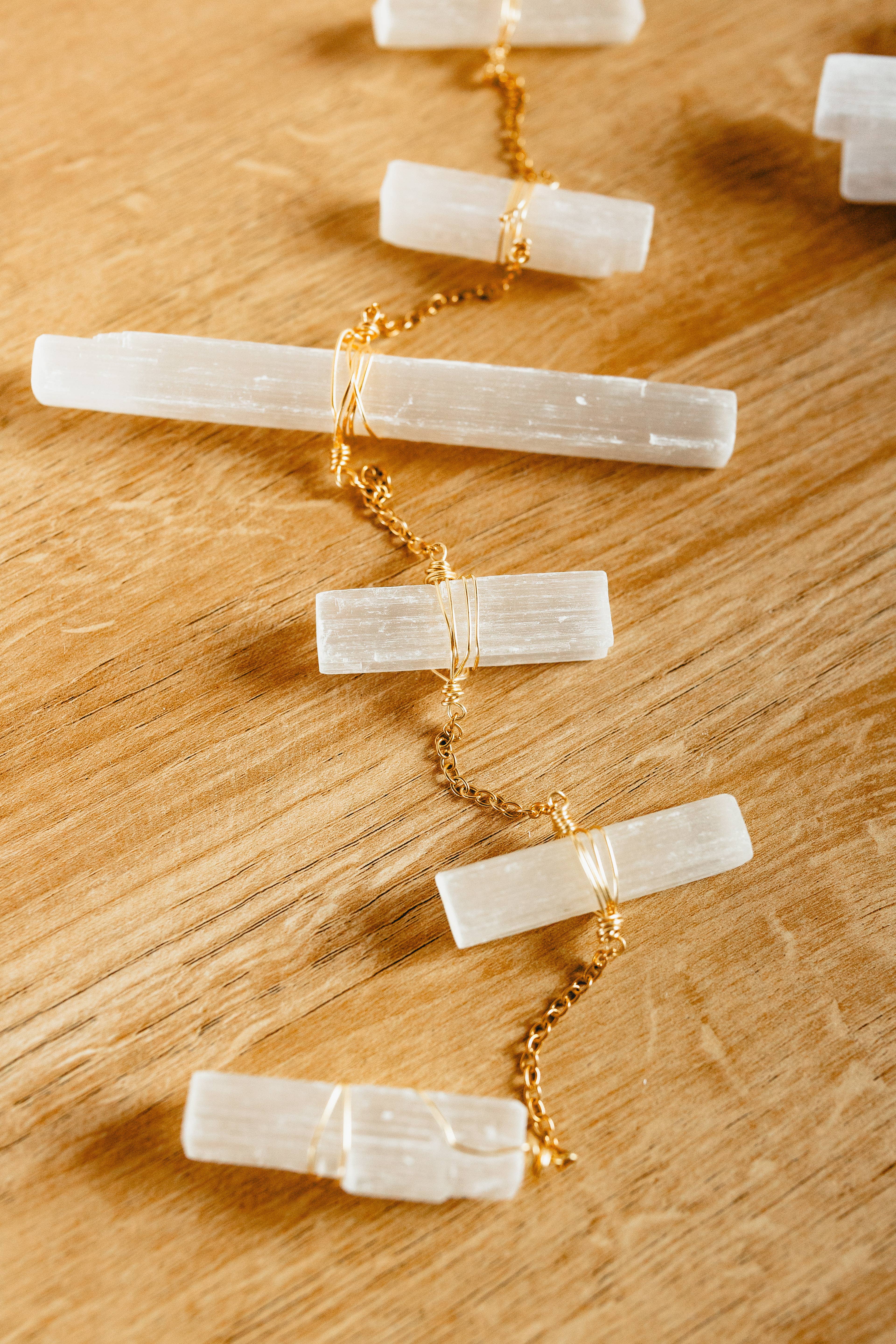 Elise Marie DeSigns - Wholesale Mobile - Selenite Wand Wall Hanging | Zen Crystal Wand Home Decor1