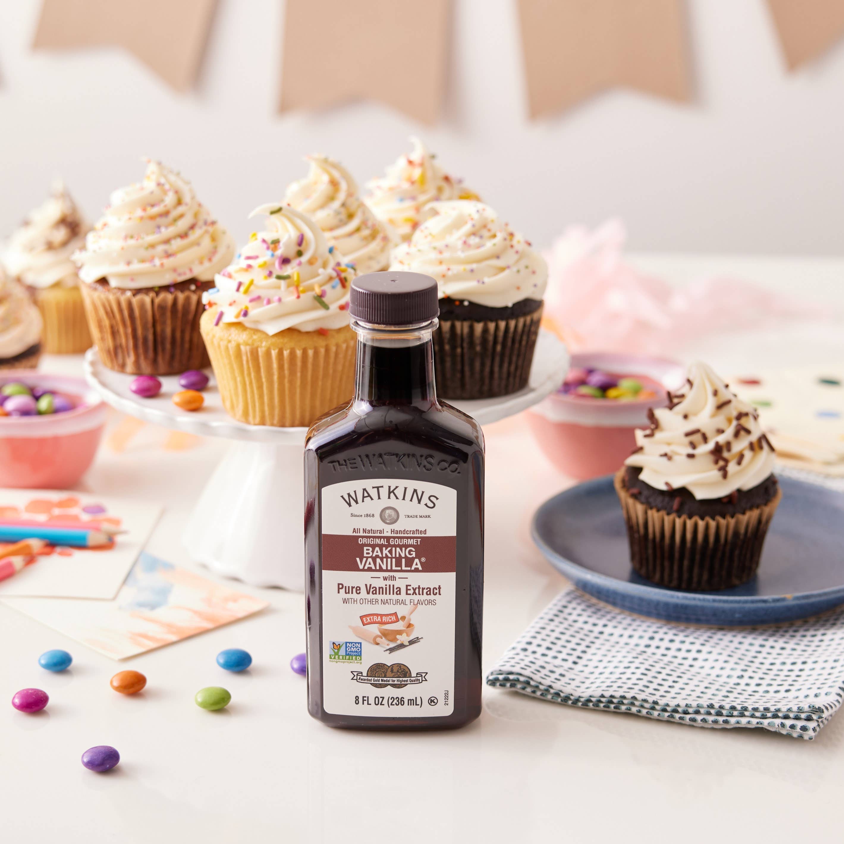 The Watkins Co. - Vente Extrait de vanille/fruit - Extrait de vanille à pâtisserie entièrement naturel Original Gourmet 8 fl oz2