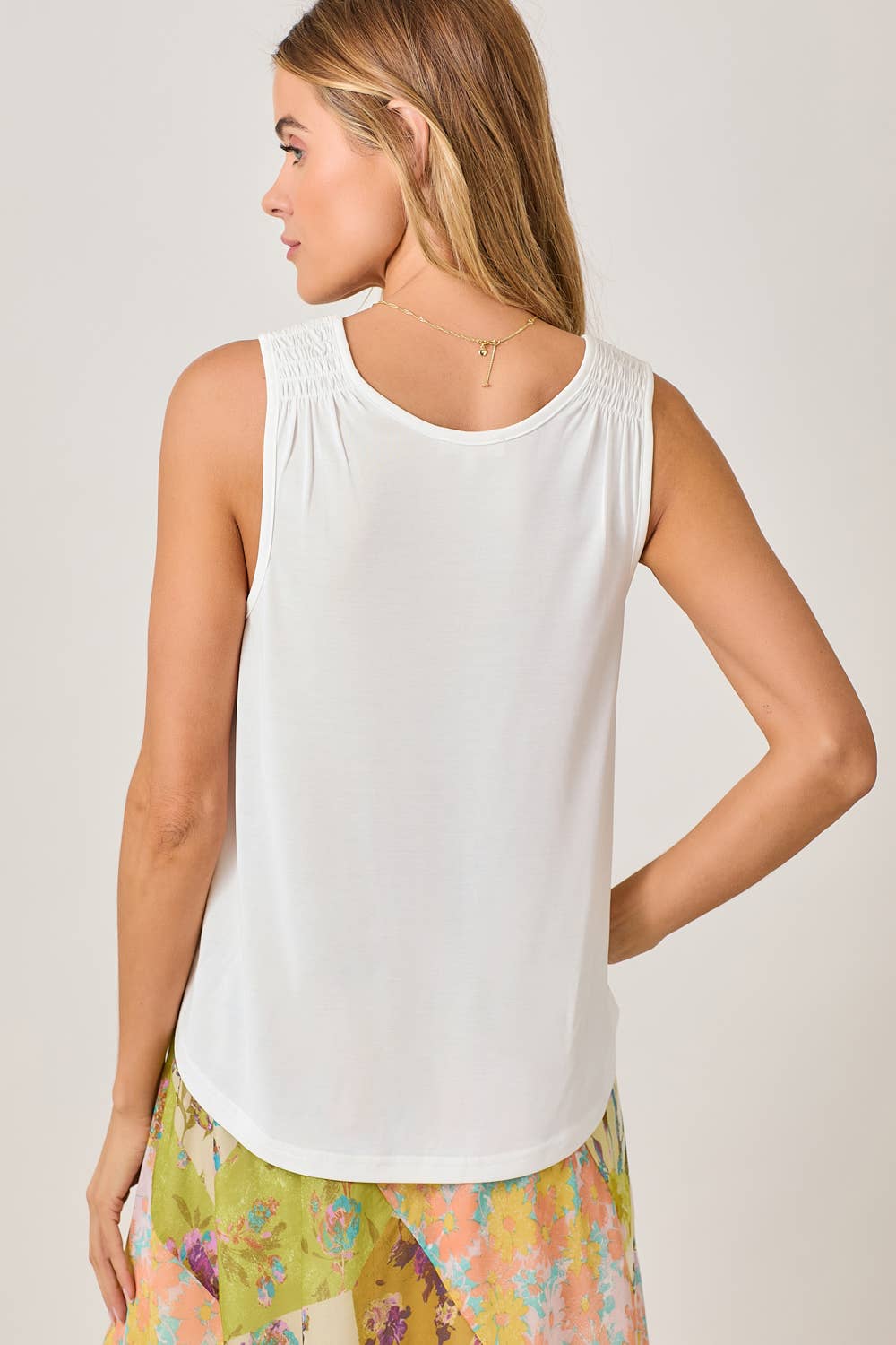 Mystree - Venta al por mayor Camiseta sin mangas - Mujer - 61036 Camiseta de Tirantes con Hombros Fruncidos de Cupro Modal39