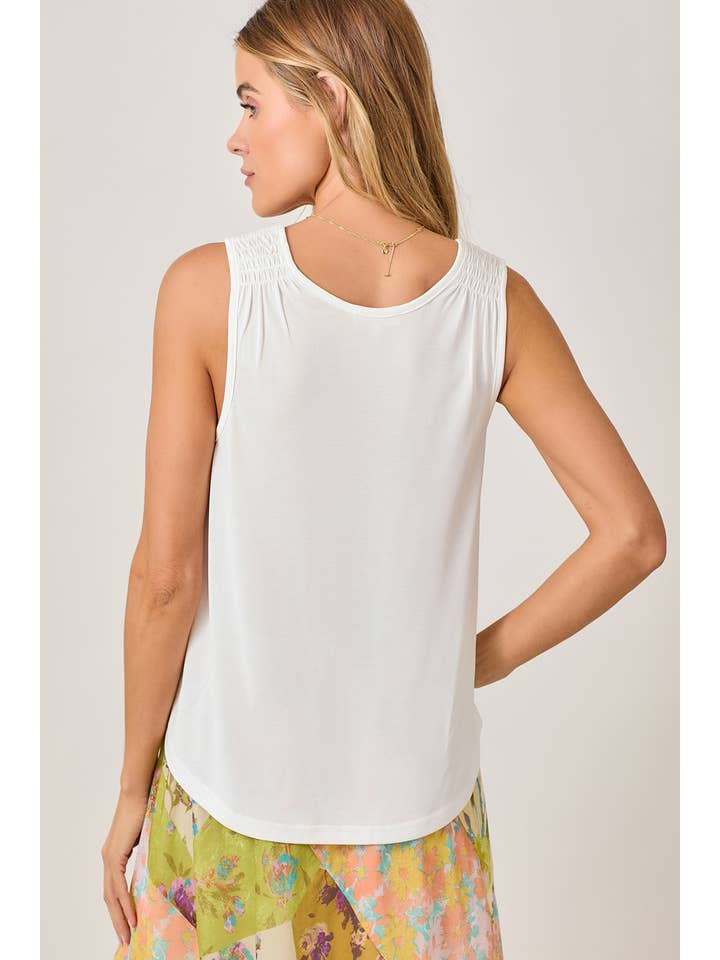 Mystree - Venta al por mayor Camiseta sin mangas - Mujer - 61036 Camiseta de Tirantes con Hombros Fruncidos de Cupro Modal39