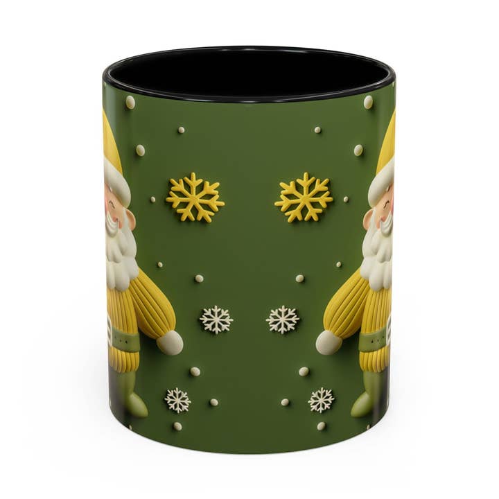 Tazza gialla di Babbo Natale per le feste | Tazza da caffè decorativa natalizia (11,15oz) per la vendita all'ingrosso da parte di Le Paperie Co
