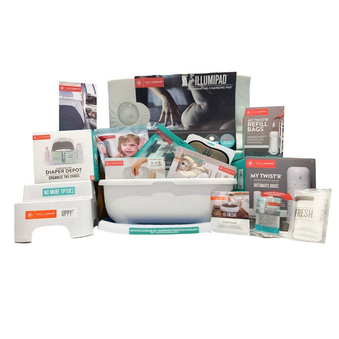 Prince Lionheart - Wholesale New Mom Gift Box/Set - Everything But the Baby Gift Basket: 1 year’s supply of the best of the best from Prince Lionheart3