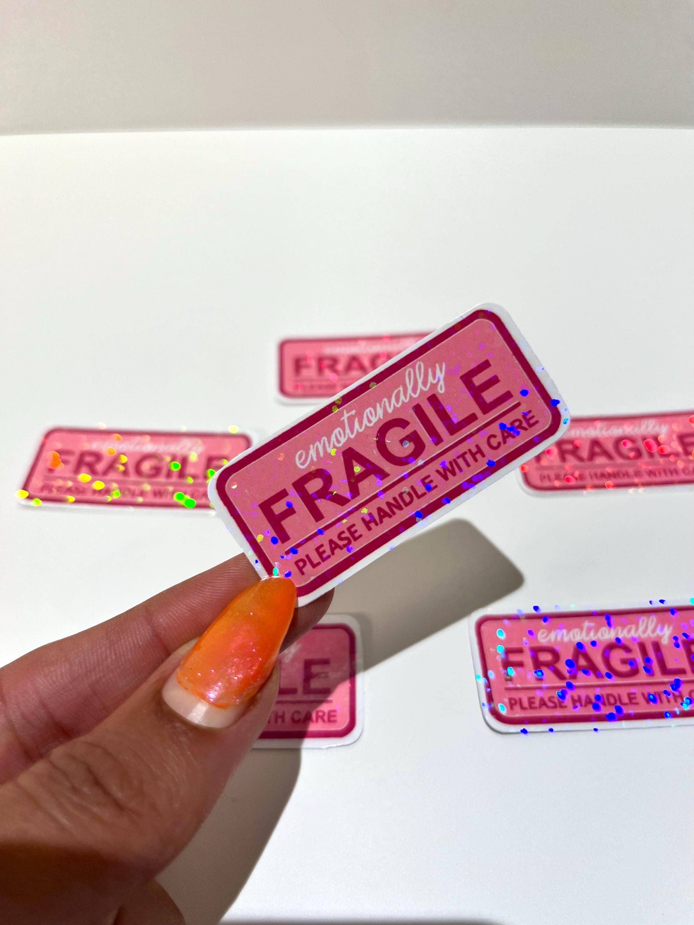 by Rosybum - Wholesale Sticker - Emotionally Fragile Holographic Vinyl Art Sticker5