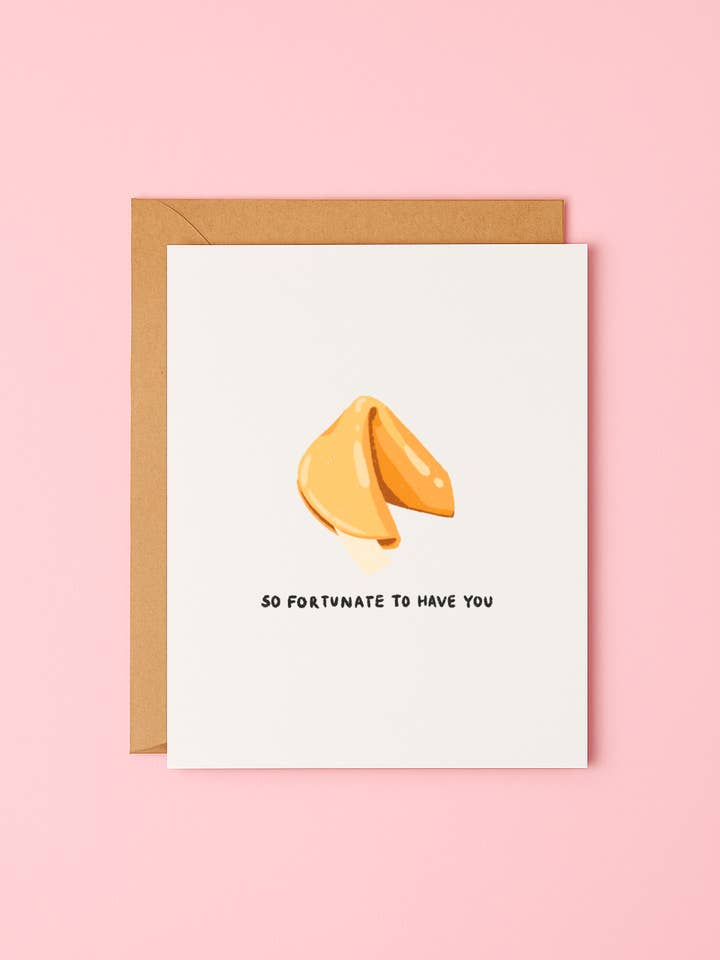 'Fortunate to have you' Greeting Card for wholesale by LucyDraws