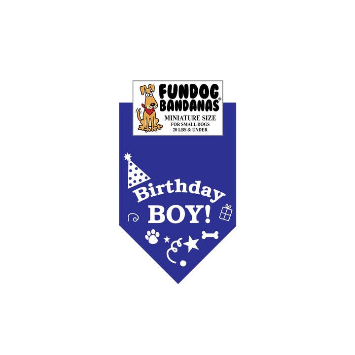 Assorted Colors 5 Pack - Birthday Boy Dog Bandana for wholesale on Faire