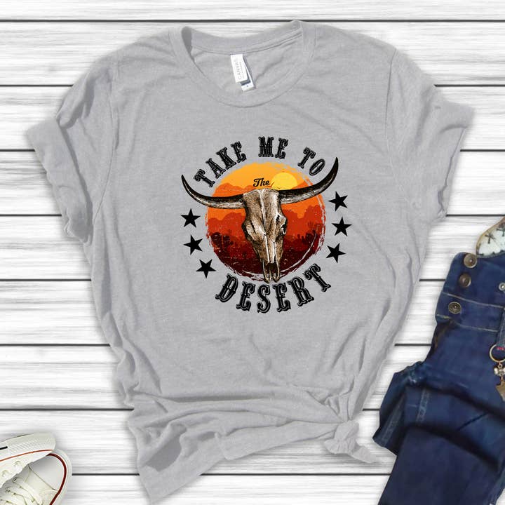 Take Me to Desert Women's Western Graphic Tee S-2XL for wholesale by Shine Thrive Grow