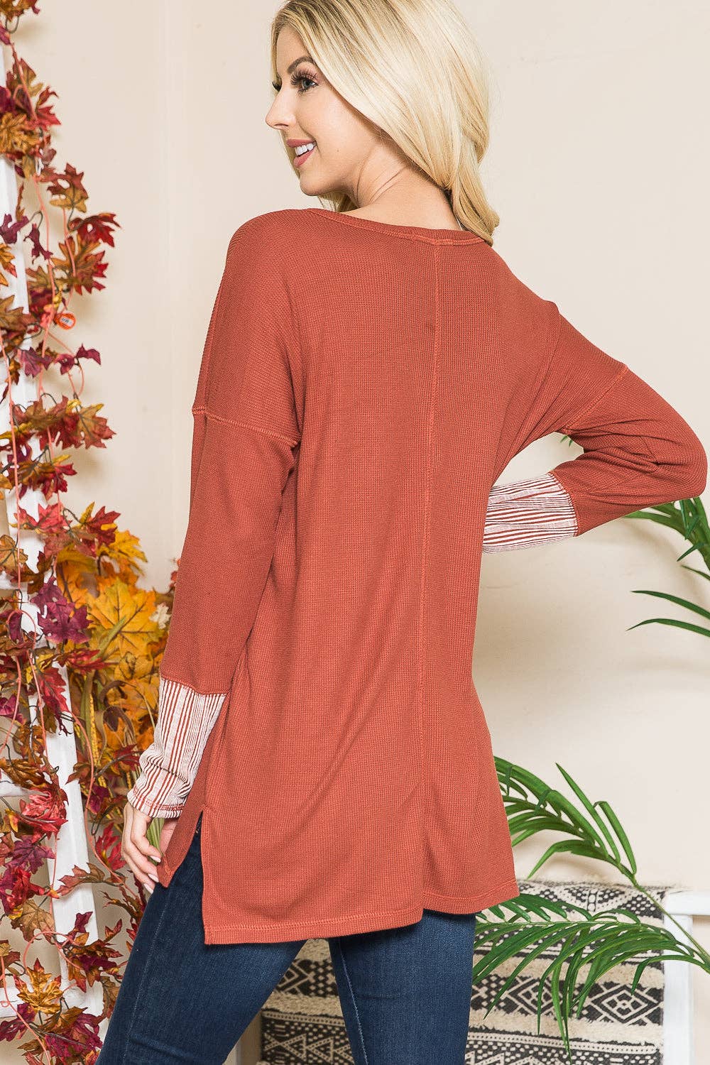 Orange Farm Clothing - Wholesale Tunic - Women's - Reversed Stitched Oversize Hi Low Tunic1