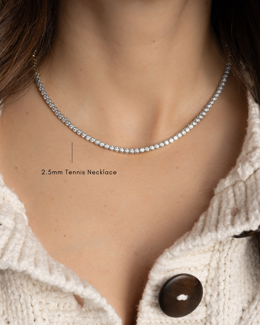 Sami Jewels - Wholesale Link & Chain Necklace - Round Bezel Tennis Necklace8