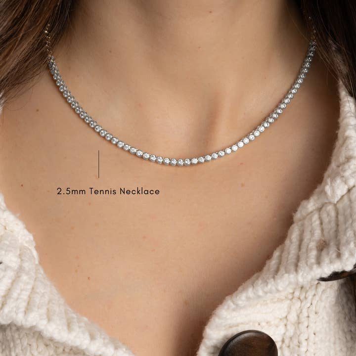 Sami Jewels - Wholesale Link & Chain Necklace - Round Bezel Tennis Necklace8