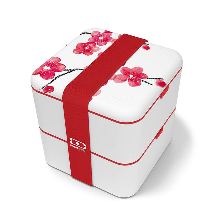 Until Pty Ltd - Wholesale Lunch bag/box - Monbento MB Square Graphic v1 Lunch Box Blossom1