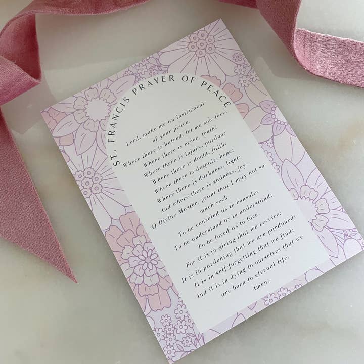 Laalee Jewelry - Wholesale Religious Card - St Francis of Assisi Prayer Card Gift for Peace Prayer Saint1